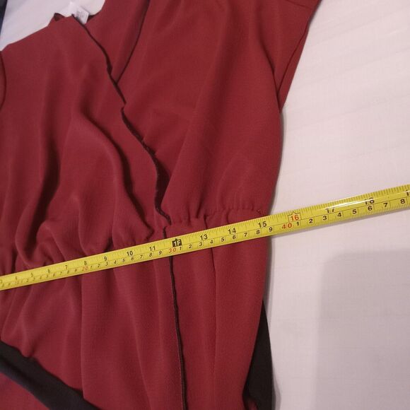 Ashley Stewart Dress NWT Size 14/16 Rusty Brown Split Knee Length - Picture 6 of 9